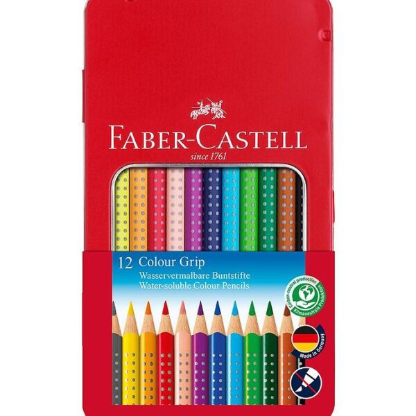 Faber-Castell Farveblyanter - Grip - Akvarel - 12 stk - Multi