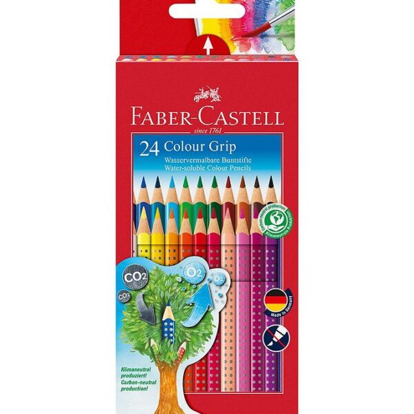 Faber-Castell Farveblyanter - Grip - Akvarel - 24 stk - Multi Faber-Castell Farveblyanter - Grip - Akvarel - 24 stk - Multi