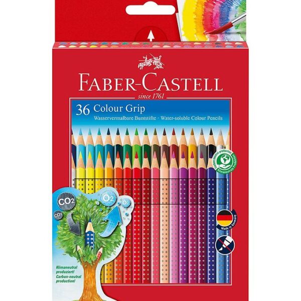 Faber-Castell Farveblyanter - Grip - Akvarel - 36 stk - Multifar