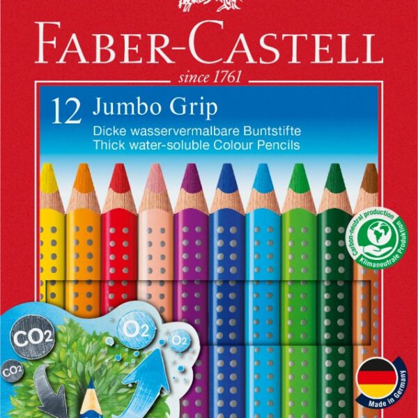 Faber-Castell | Farveblyanter Jumbo Grip 12 stk Faber-Castell | Farveblyanter Jumbo Grip 12 stk