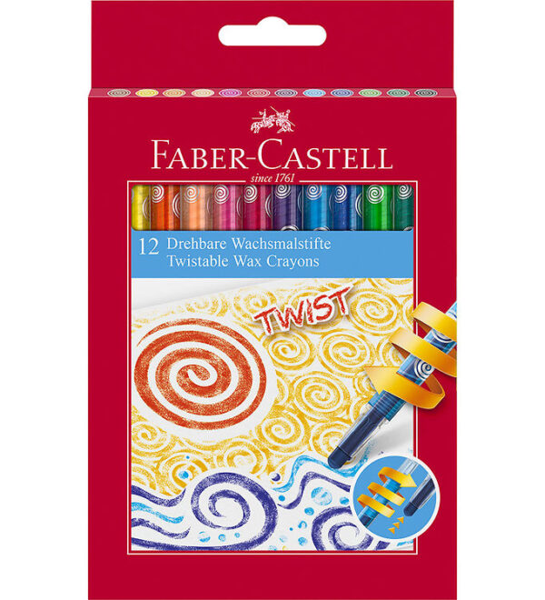 Faber-Castell Farvekridt - Twistable - 12 stk