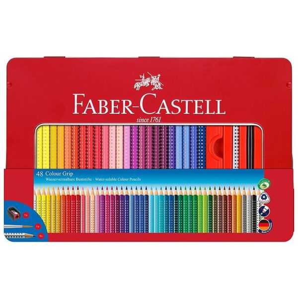Faber-Castell Farvesæt - Grip - Akvarel - 48 stk - Multifarvet