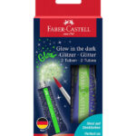Faber-Castell Glitter Tuber - 2 stk. - Glow In The Dark