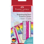 Faber-Castell Glitter Tuber - 2 stk. - Rainbow