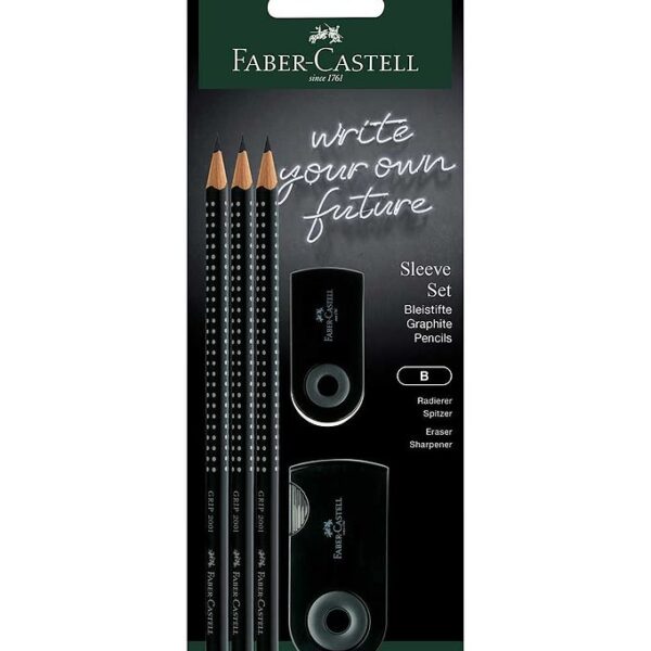 Faber-Castell Grip Sæt - 5 Dele - Sort