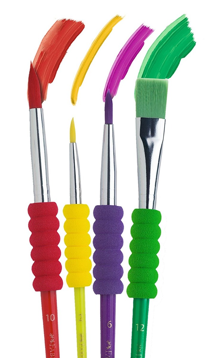 Faber-Castell | Penselsæt m. godt greb, 4 stk/4 str.