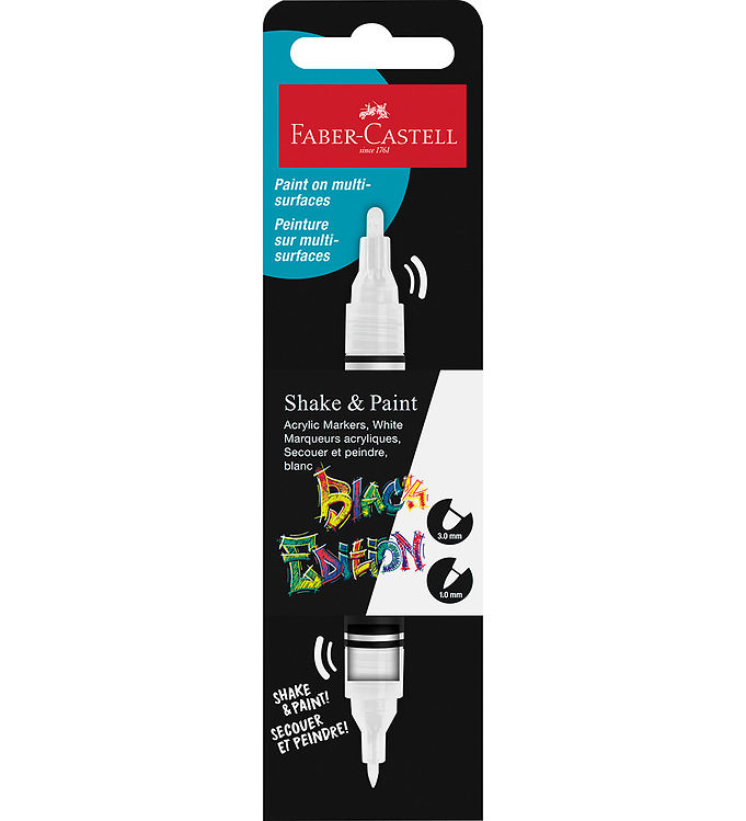 Faber-Castell Tusch - Shake & Paint Akryl - Hvid