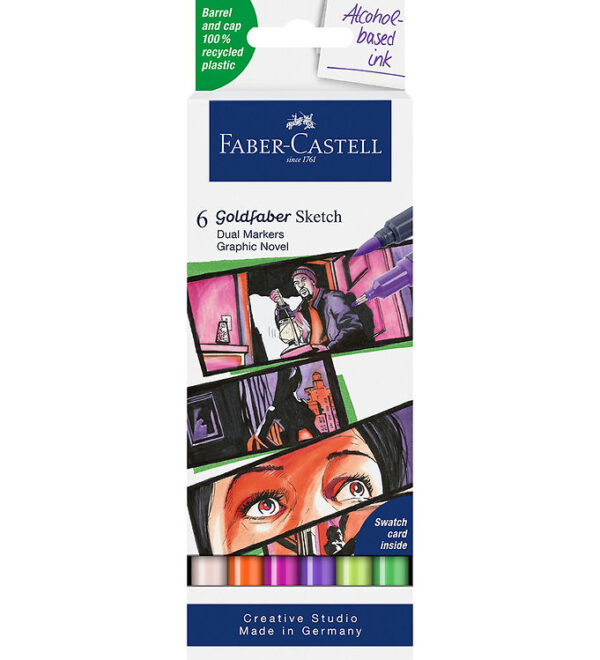 Faber-Castell Tuscher - 6 Stk. - Goldfaber Sketch - Graphic Nove
