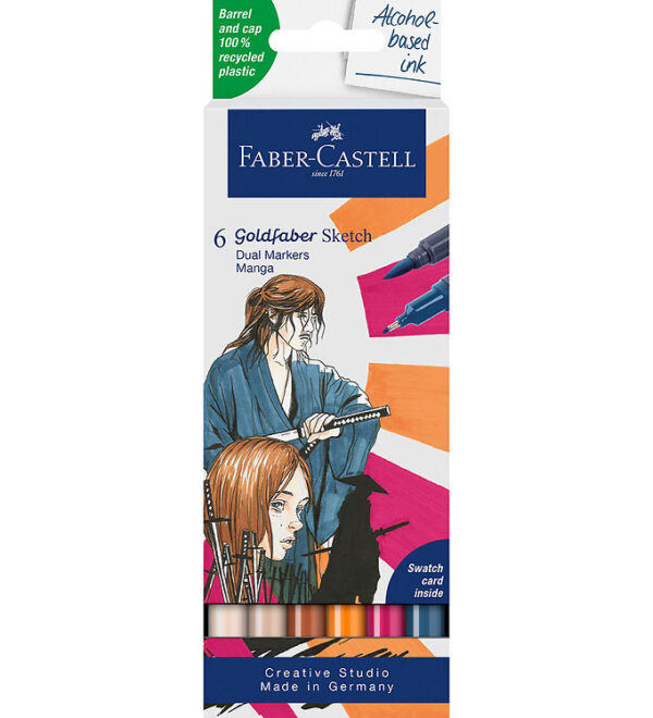 Faber-Castell Tuscher - 6 Stk. - Goldfaber Sketch - Manga