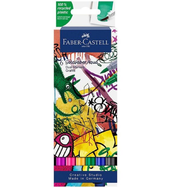 Faber-Castell Tuscher - 6 stk. - Graffiti Faber-Castell Tuscher - 6 stk. - Graffiti