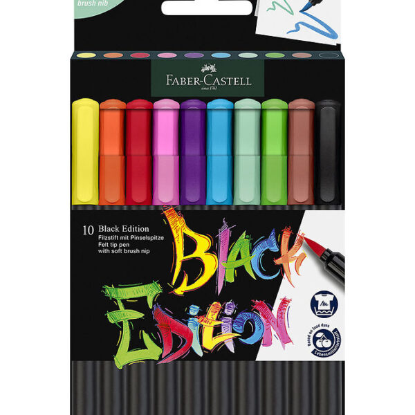 Faber-Castell Tuscher - Black Edition - 10 stk. Faber-Castell Tuscher - Black Edition - 10 stk.