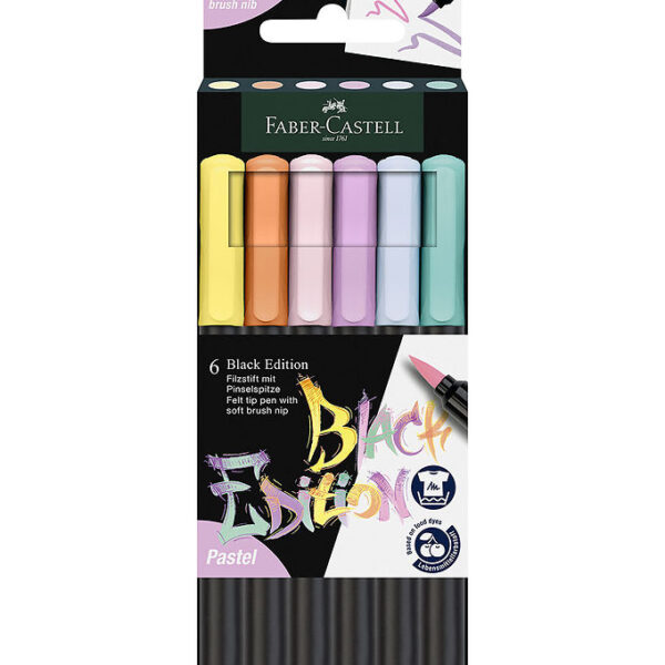 Faber-Castell Tuscher - Black Edition - 6 Stk. - Pastel