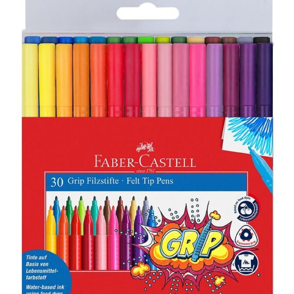 Faber-Castell Tuscher - Grip - 30 stk - Multifarvet
