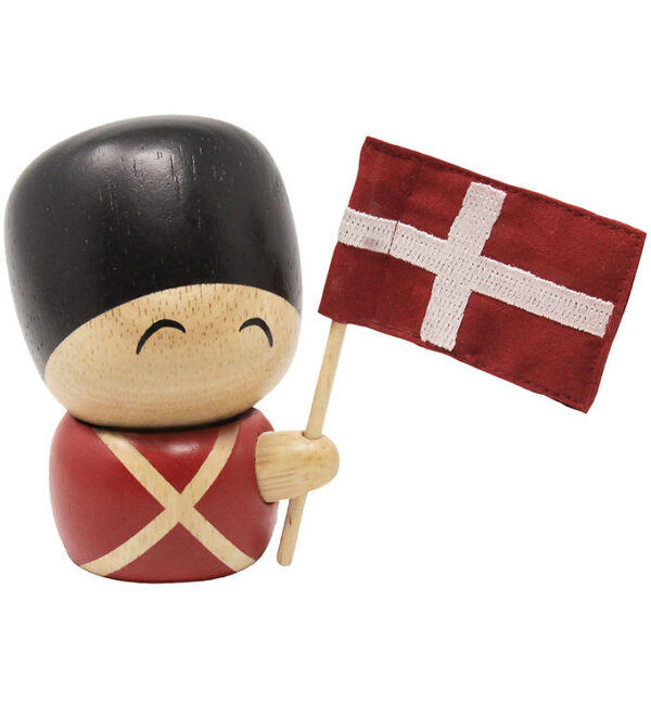 FableWood Garder - Henrik - 9 cm - Natur/Rød/Sort