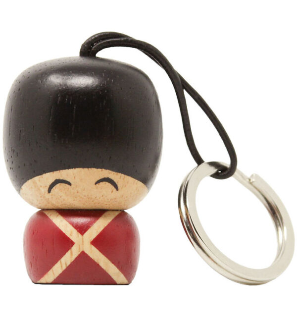 FableWood Garder-Nøglering - Vincent - 4 cm - Natur/Rød/Sort