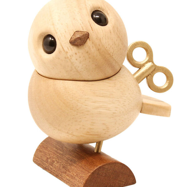 FableWood H.C. Andersen - Nattergalen - 8 cm - Natur/Guld