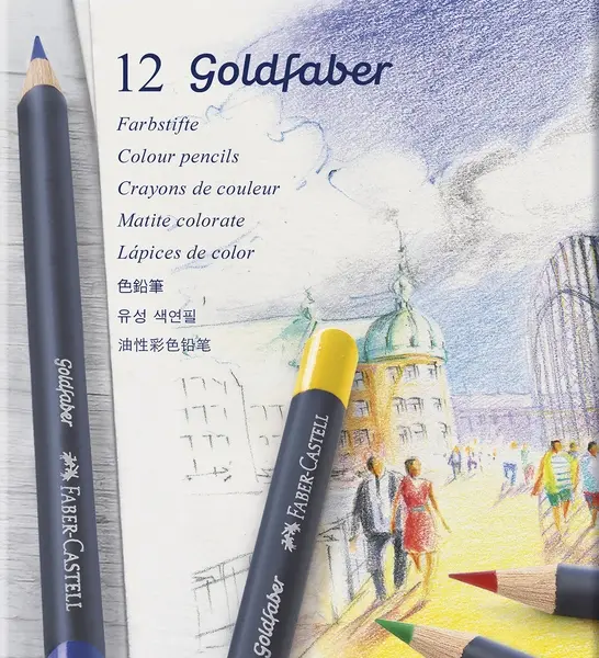 Farveblyant goldFaber tin 12 ass