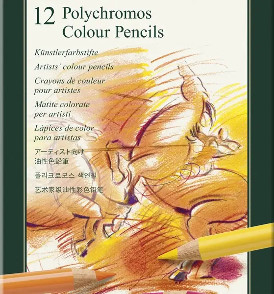 Farveblyant polychromos Faber-Castell 12 farver