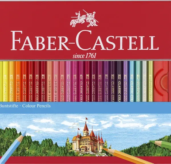 Farveblyant slot Faber 60stk ass tinæske