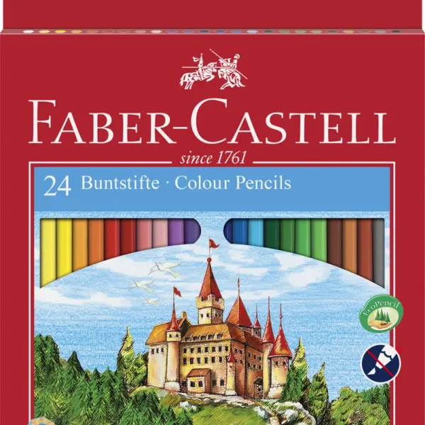 Farveblyant slot Faber-Castell 24 ass.