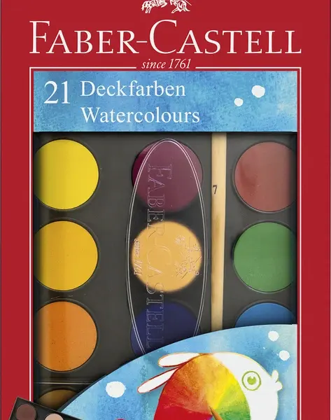 Farvelade med 21 forskellige farver og 1 pensel