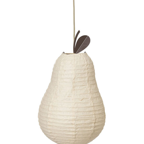 Ferm Living Lampeskærm - Pear - 37x62,7 cm - Natural