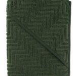 Filibabba Babyhåndklæde - Zigzag - 90x90 cm - Dark Green