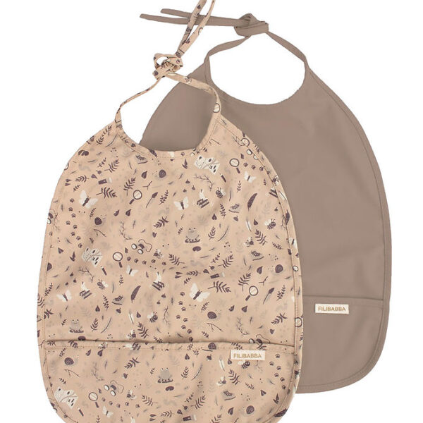 Filibabba Hagesmække m. Lomme - PU - 2-pak - Little Wonders/Warm