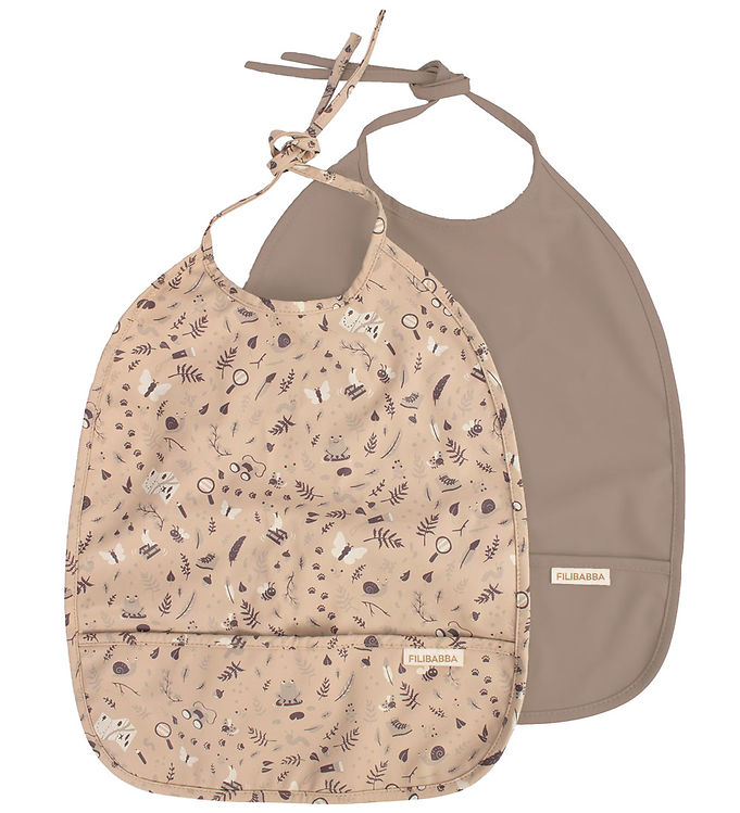 Filibabba Hagesmække m. Lomme - PU - 2-pak - Little Wonders/Warm