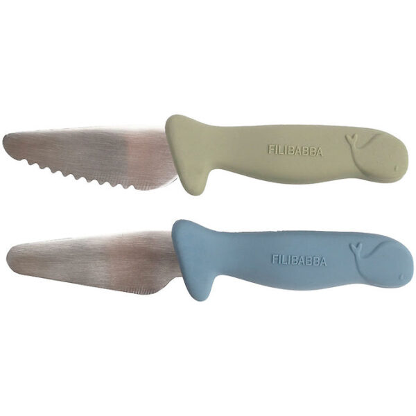 Filibabba Knivsæt Til Børn - 2-pak - Blå/Grøn