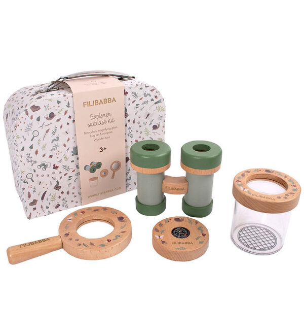 Filibabba Legekuffert m. Kikkert - Træ - Little Wonders