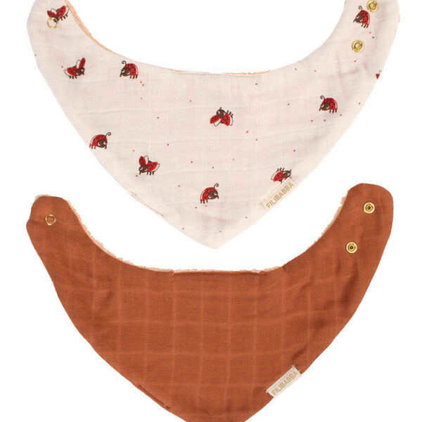 Filibabba Savlesmække - Musselin/Frotté - 2-pak - Lucky/Amber Br Filibabba Savlesmække - Musselin/Frotté - 2-pak - Lucky/Amber Br