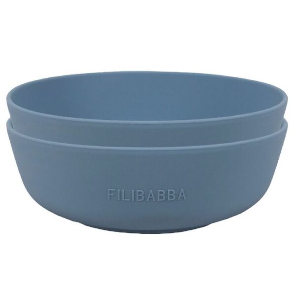 Filibabba Skåel - 2-pak - Silikone - Powder Blue