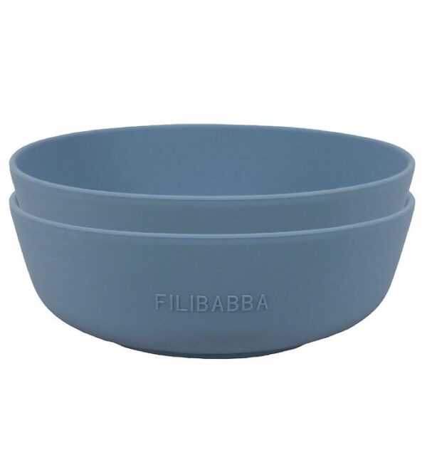 Filibabba Skåel - 2-pak - Silikone - Powder Blue