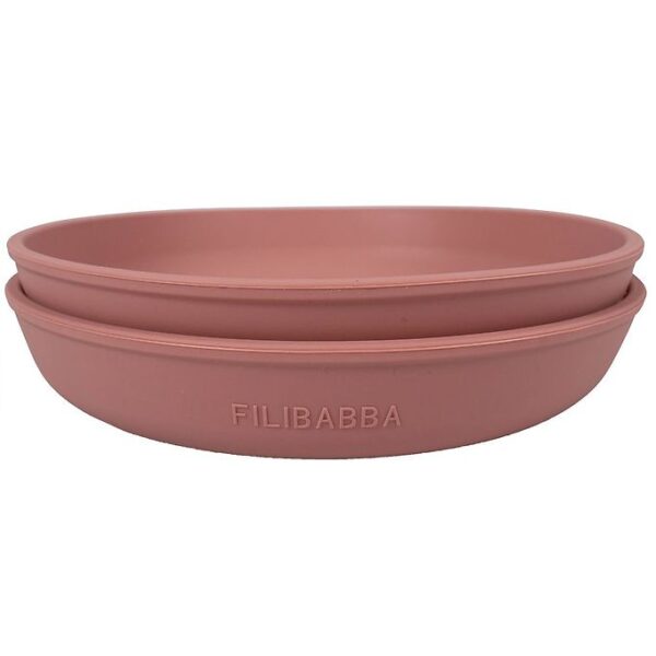 Filibabba Tallerkener - Silikone - 2-Pak - Rose