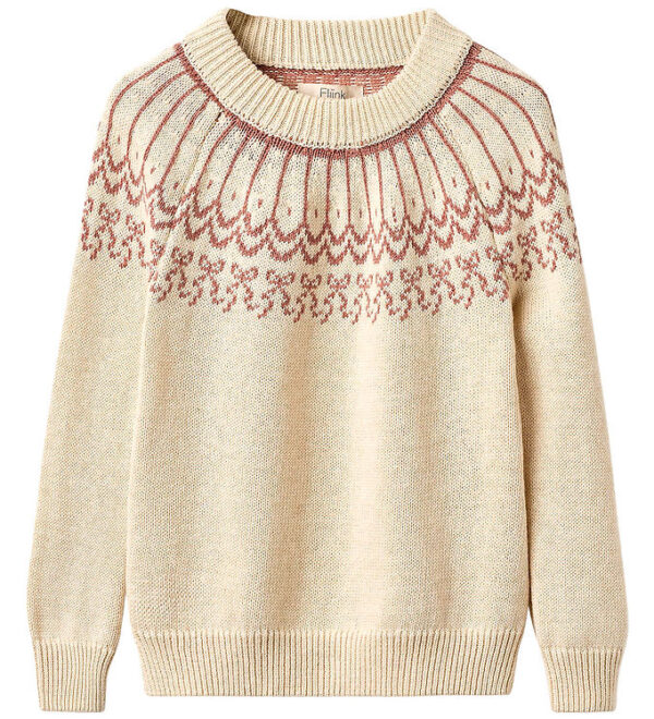Fliink Bluse - Bomuld/Uld - Strik - Nova - Bow - Sandshell