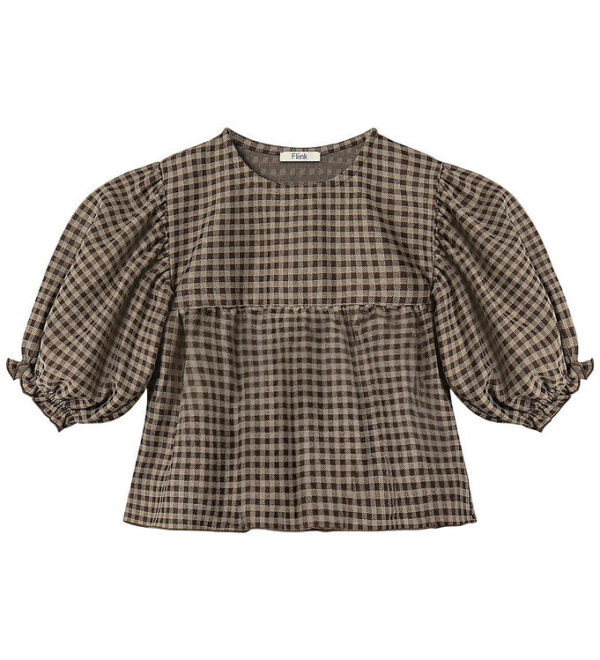 Fliink Bluse - Ella - Sandshell/Coffee Bean Fliink Bluse - Ella - Sandshell/Coffee Bean