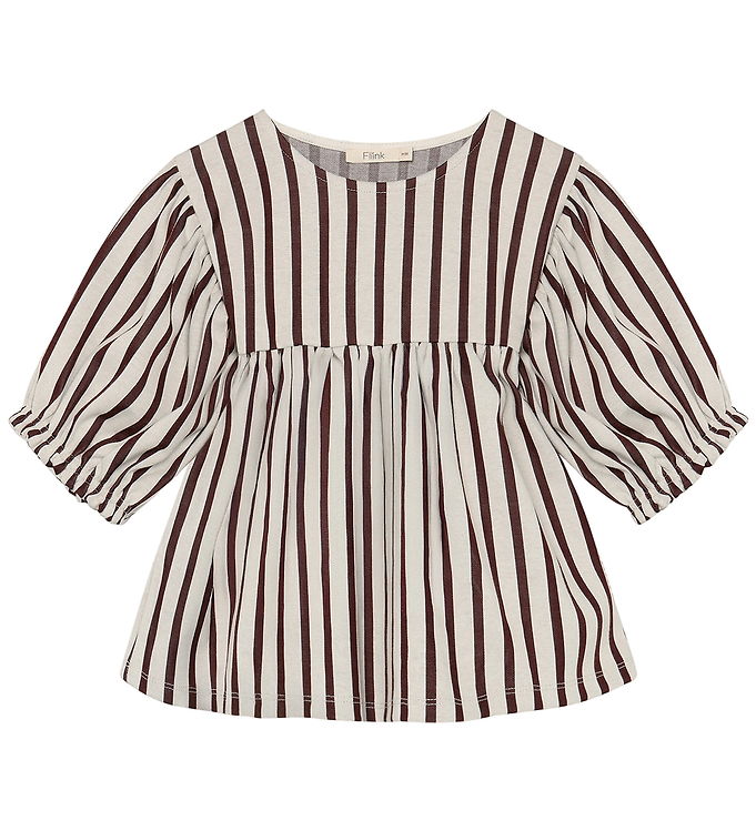 Fliink Bluse - Elly - 3/4 - Sandshell Stripe