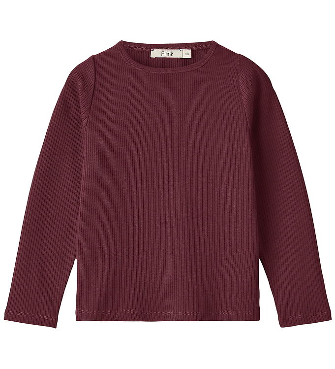 Fliink Bluse - Kenna - Rib - Burgendy Fliink Bluse - Kenna - Rib - Burgendy