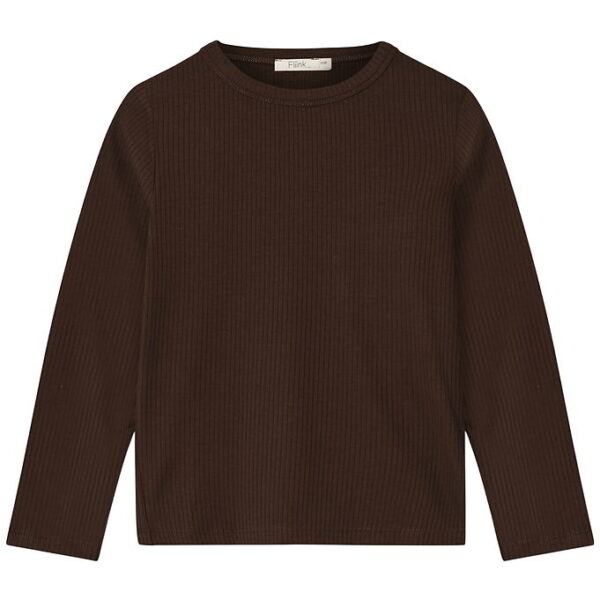 Fliink Bluse - Rib - Kenna - Coffee Bean Fliink Bluse - Rib - Kenna - Coffee Bean