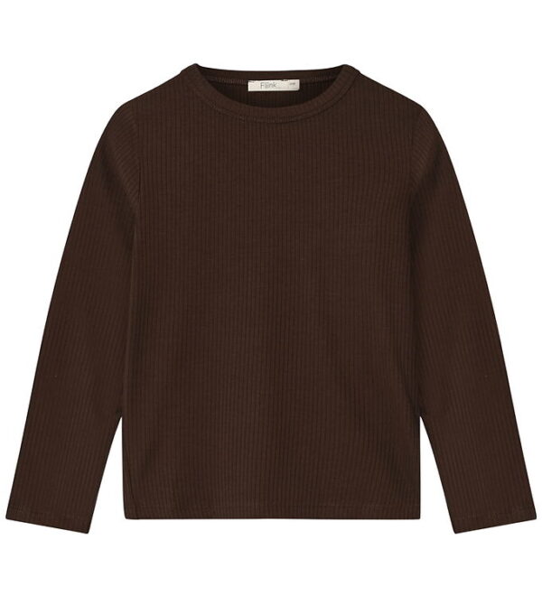 Fliink Bluse - Rib - Kenna - Coffee Bean