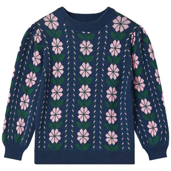 Fliink Bluse - Strik - Garden - Insignia Blue Fliink Bluse - Strik - Garden - Insignia Blue