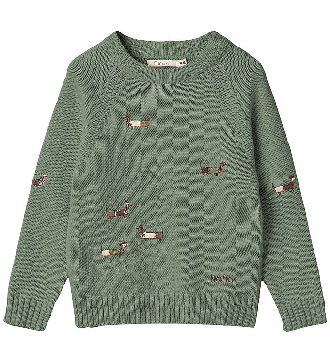 Fliink Bluse - Strik - Mahdi Dog - Hedge Green Fliink Bluse - Strik - Mahdi Dog - Hedge Green