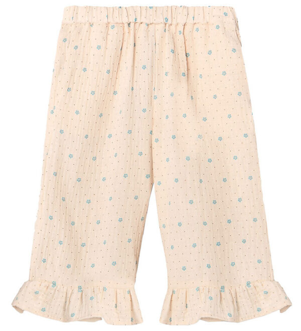 Fliink Bukser - Blooming Ruffle - Sandshell AOP Fliink Bukser - Blooming Ruffle - Sandshell AOP