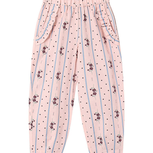 Fliink Bukser - Colombe - Chalk Pink AOP