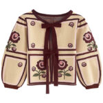 Fliink Cardigan - Charlotte - Sandshell/Burgendy