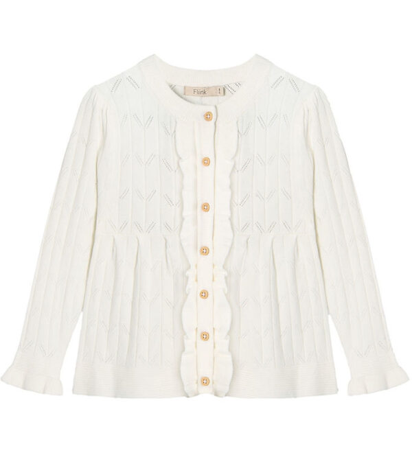 Fliink Cardigan - Strik - Sunny - Cloud Dancer