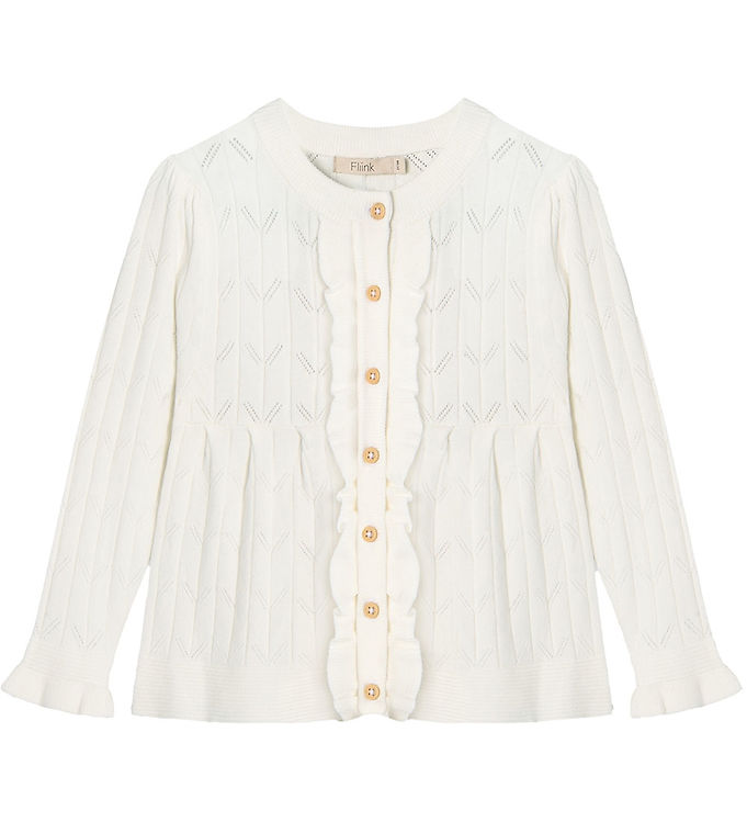 Fliink Cardigan - Strik - Sunny - Cloud Dancer