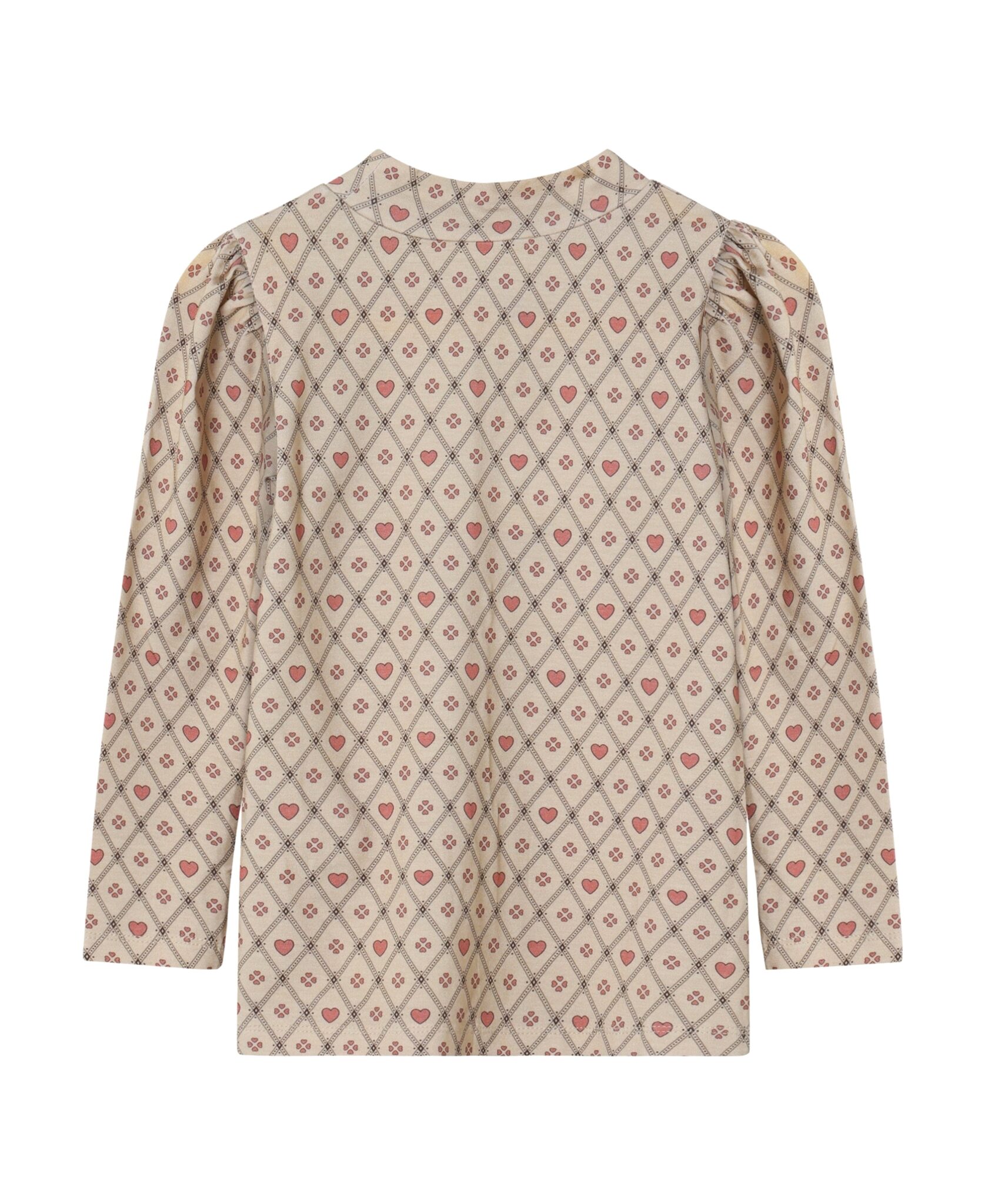 Fliink Kelly Heart Puff Bluse - Sandshell - 86 cm