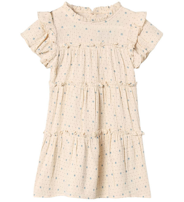 Fliink Kjole - Blooming - Sandshell AOP